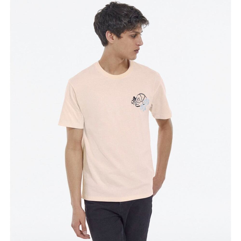 THE KOOPLES Pink Skull Flower Embroidered Organic Cotton T-Shirt FARFETCH M $125